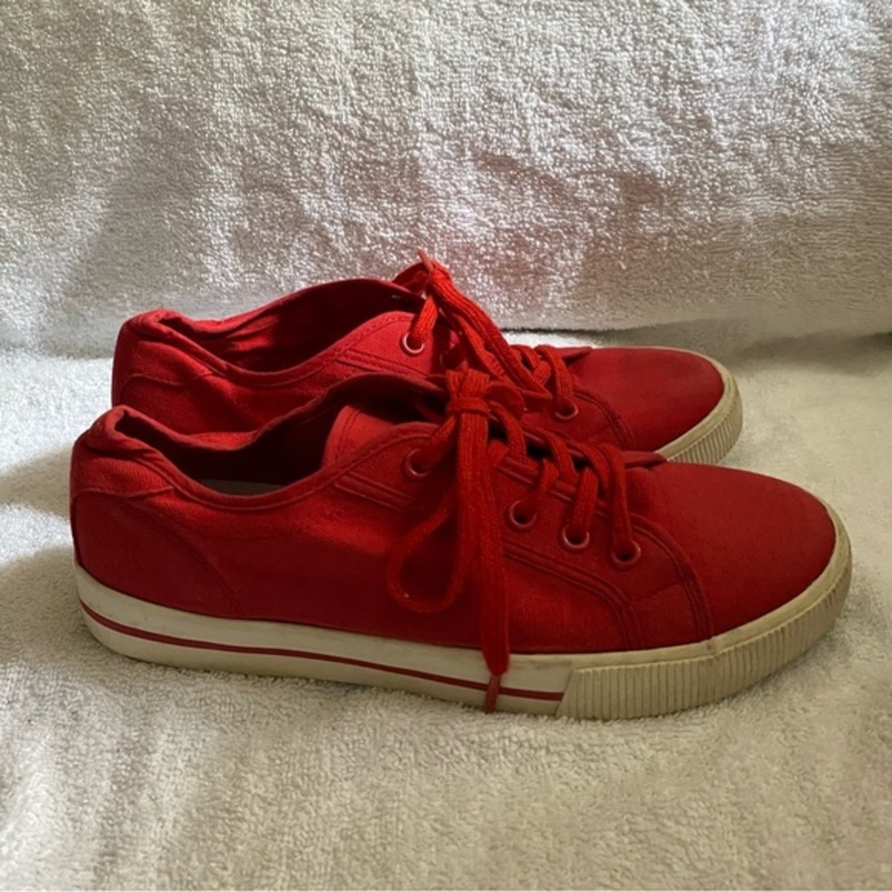 I Love‎ Comfort Shoes Women’s Red Lace Up Sneaker’s Size 7.5